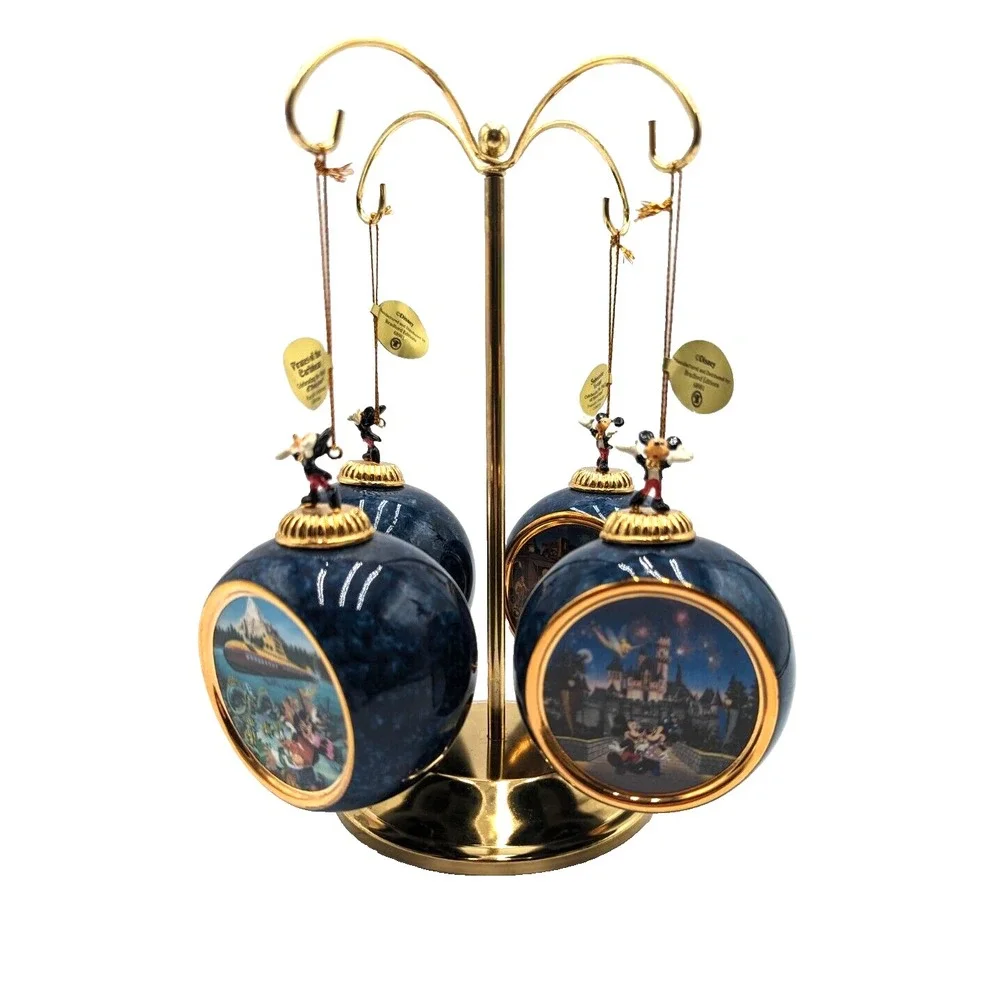 Disney Mickey‎ Ornaments Bradford Edition Celebrating the Magic Set Lot 4
